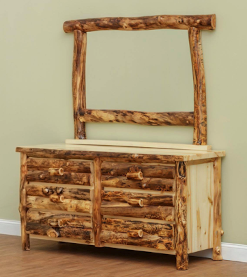 Rocky Mountain Aspen Six Drawer Dresser- by Countryside Rustic Log Furniture