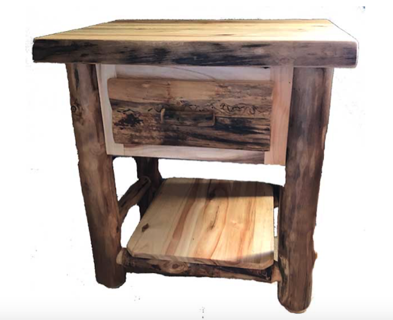Rocky Mountain Aspen Nightstand - by Countryside Rustic Log Furniture