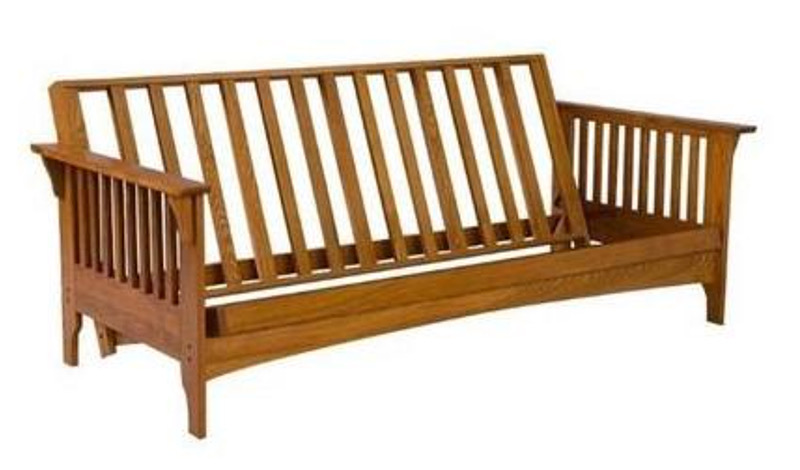 Loveseat Boston Futon Frame - Cherry Oak Finish - by Gold Bond