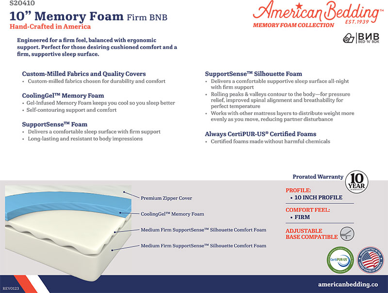 Twin XL 10" MIAB - by American Bedding - Image 4