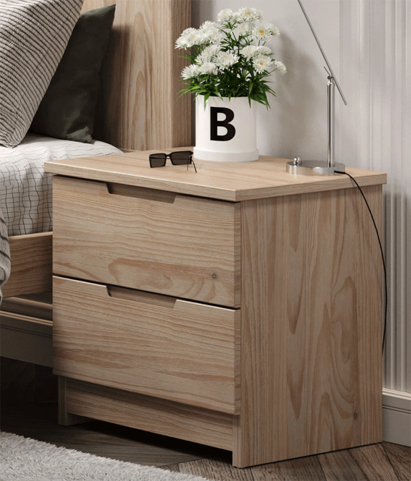 Sandstone 2 Drawer Nightstand - by Innovations